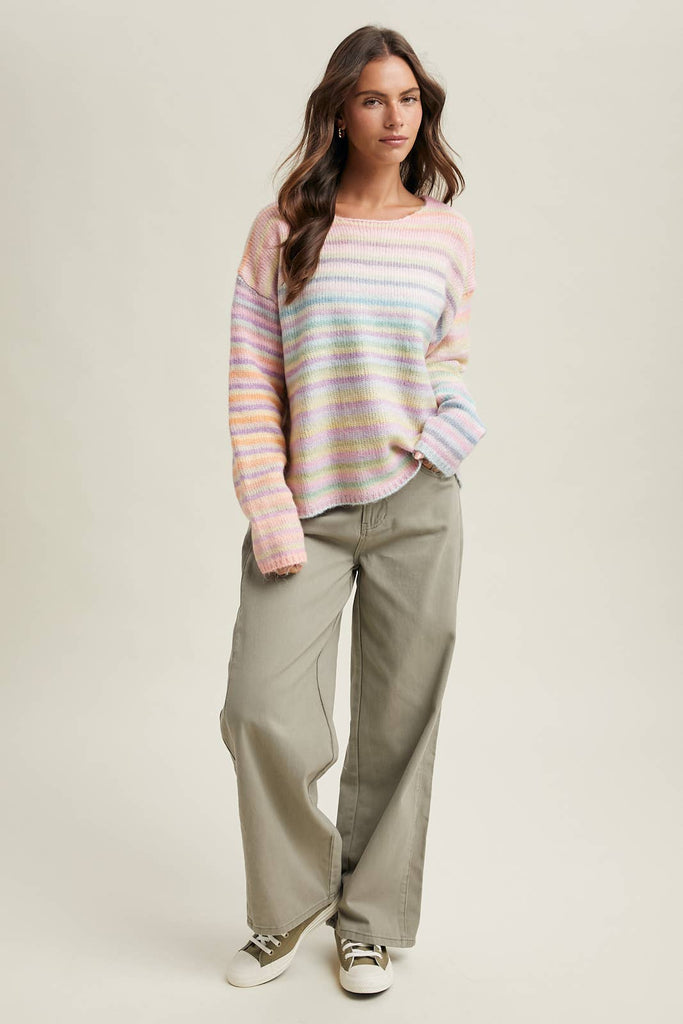 Rainbow Knit Sweater