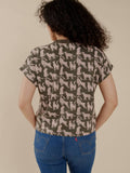Caitlin Top Leopard Green