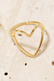 Metallic Wire Heart Band Ring