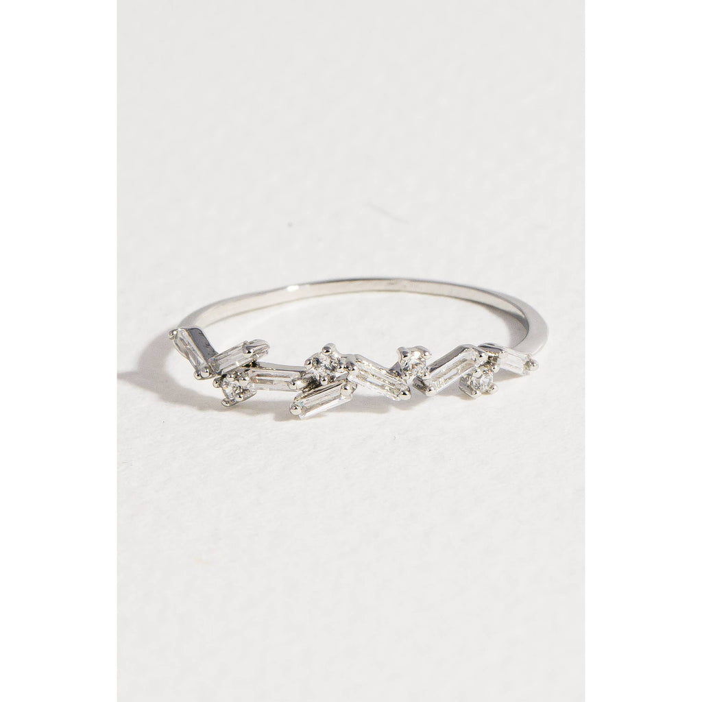 Cubic Zirconia Baguettes Band Ring