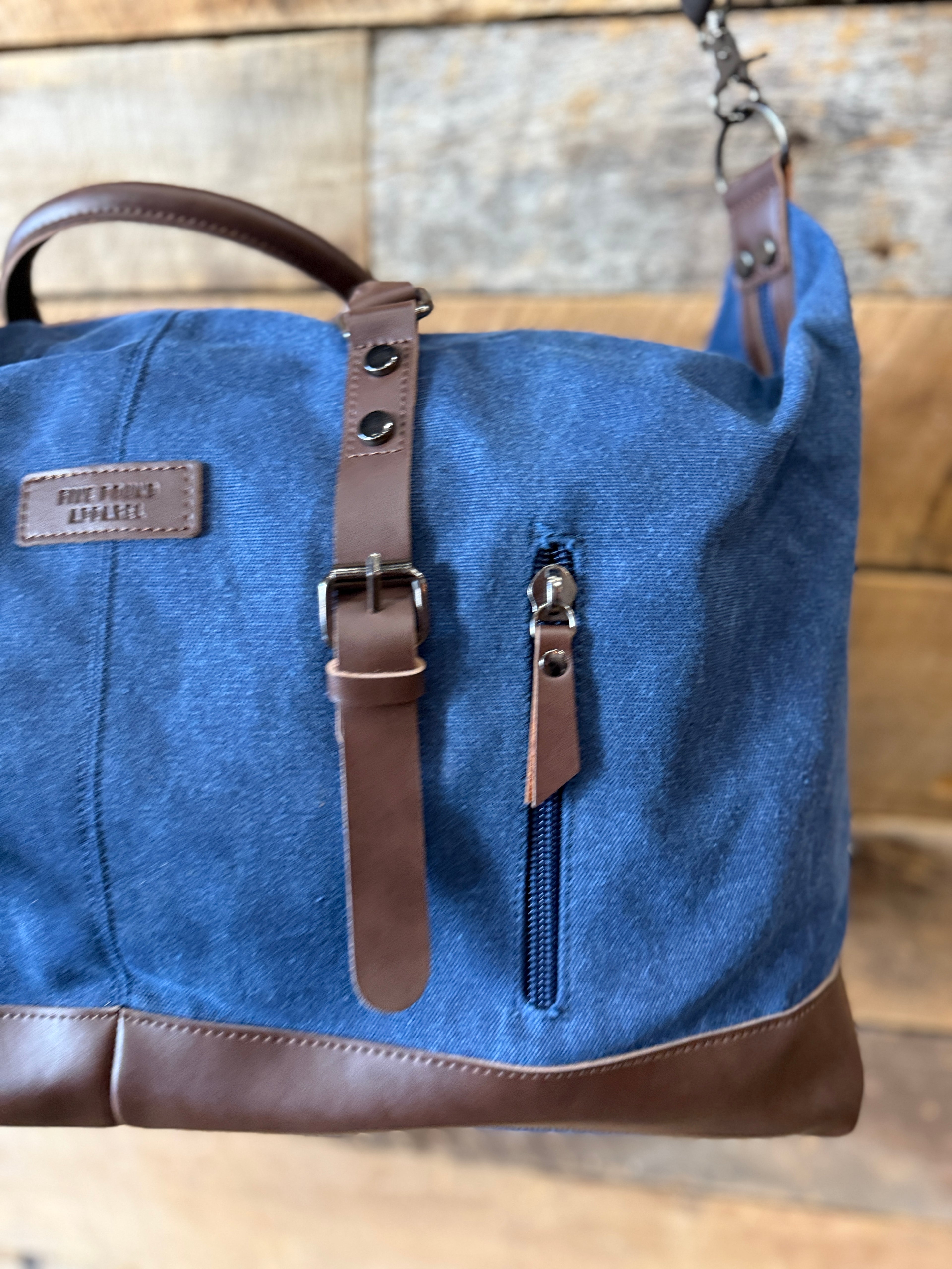 Canvas Leather Weekender Duffle Bag | Travel, Gym & Carry-On Bag