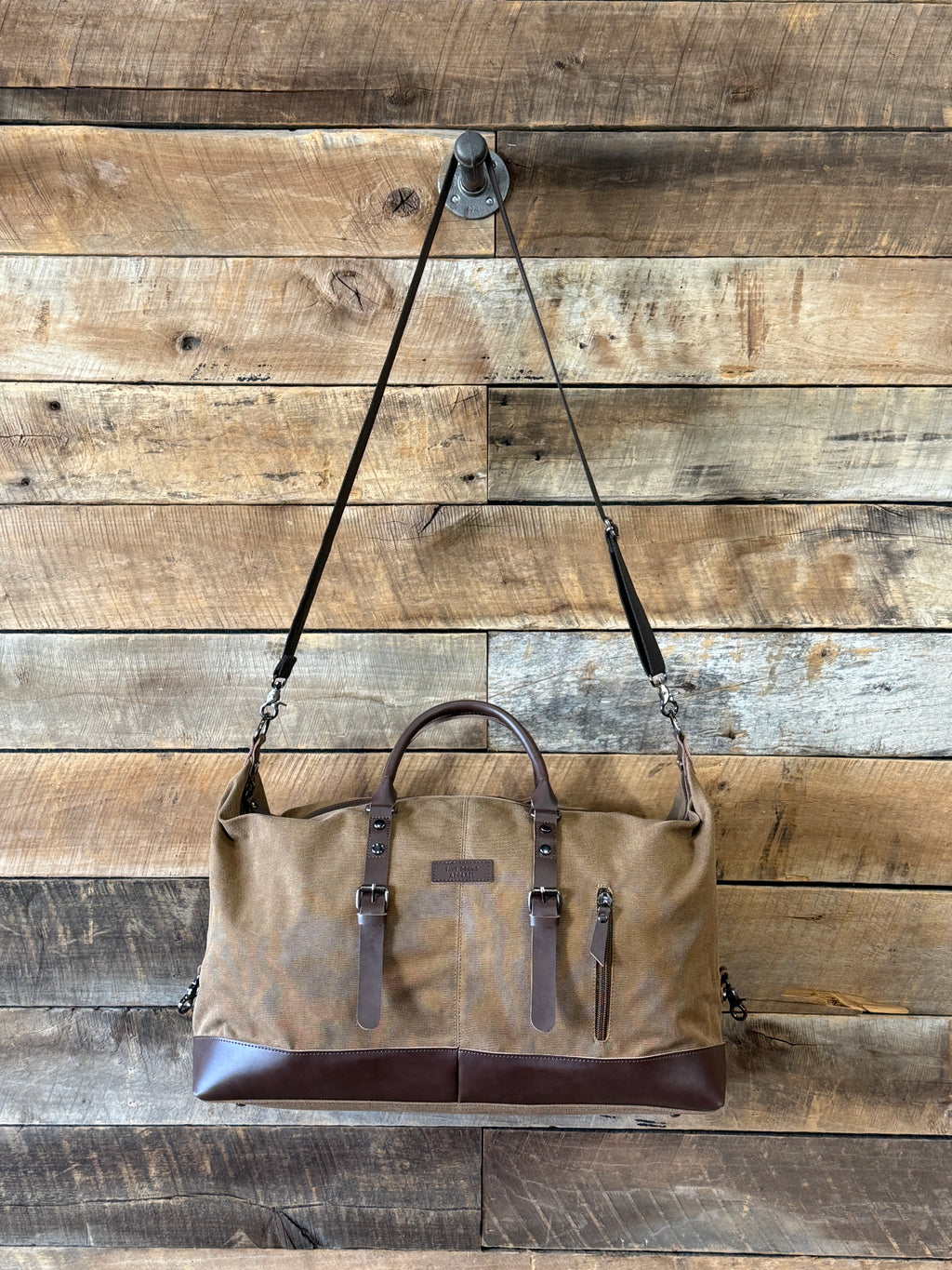 Canvas Leather Weekender Duffle Bag | Travel, Gym & Carry-On Bag