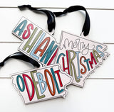Christmas Ornament  State - City Names/Merry Christmas, etc.