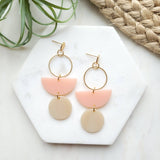Wren Earrings - Blush & Linen