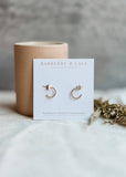 Beaded Huggie Hoop Earring | 14k Gold Fill & Sterling Silver