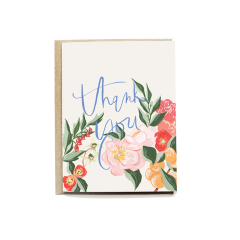 Orange Blossom Thank You Greeting Card