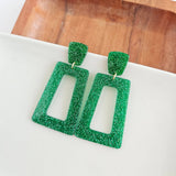 Avery Earrings - Green Glitter // Jewelry, Game Day
