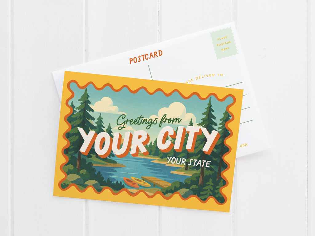 Custom Lake Scenery Postcard