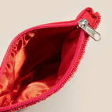 Gift Wrap Bow Seed Beaded Coin Purse