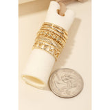 Assorted Metallic Band Rings Set