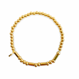 Morse Code Gold Waterproof Beaded Bracelet | BRAVE