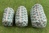 Cotton Bag Women's Handbag Block Printed Quilted Bag Pouches