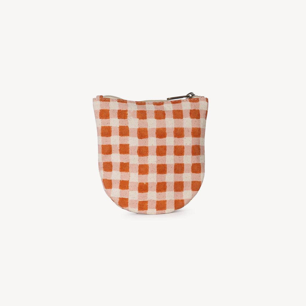 Half Moon Pouch - Harvest Gold Gingham