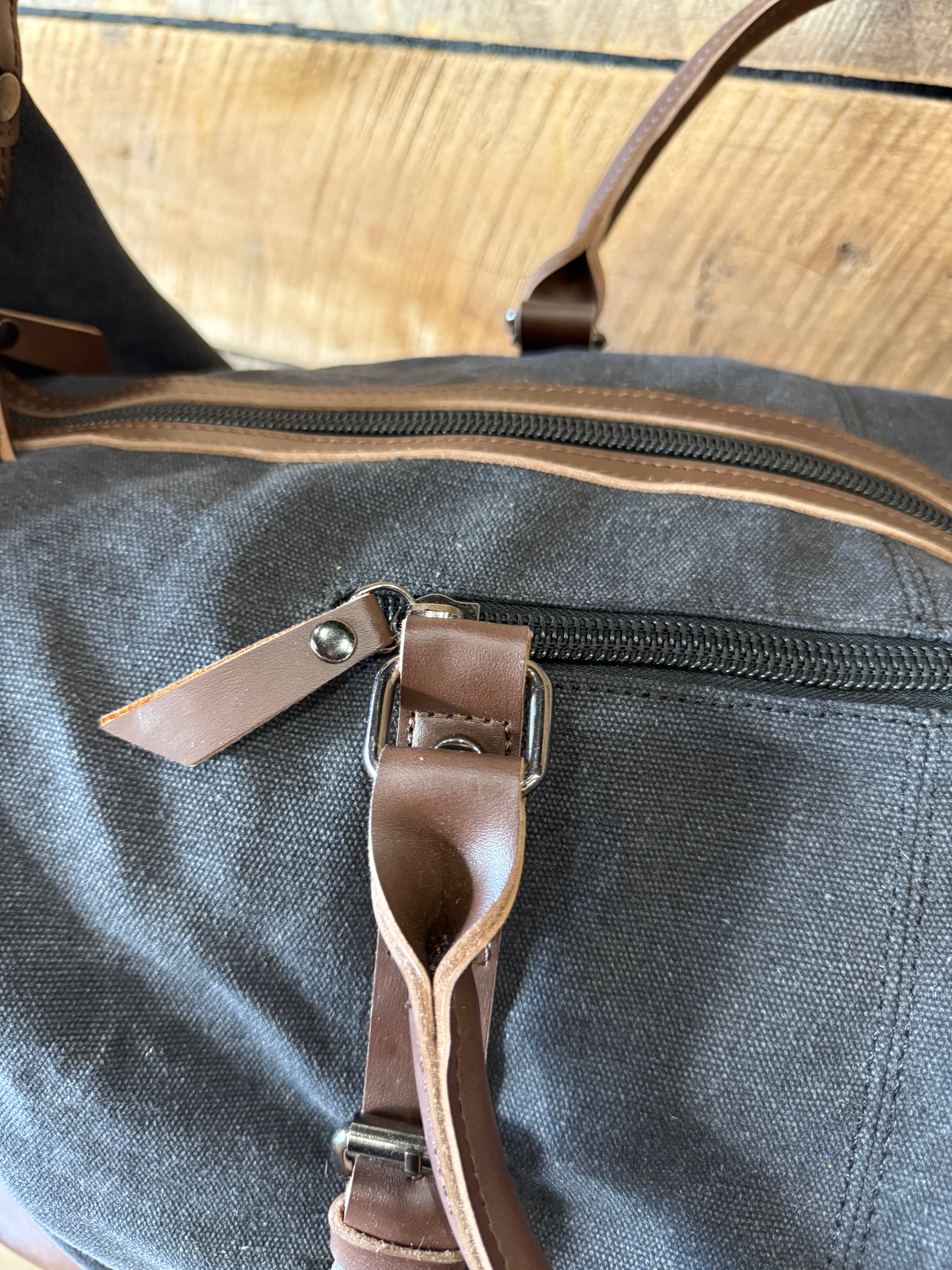 Canvas Leather Weekender Duffle Bag | Travel, Gym & Carry-On Bag