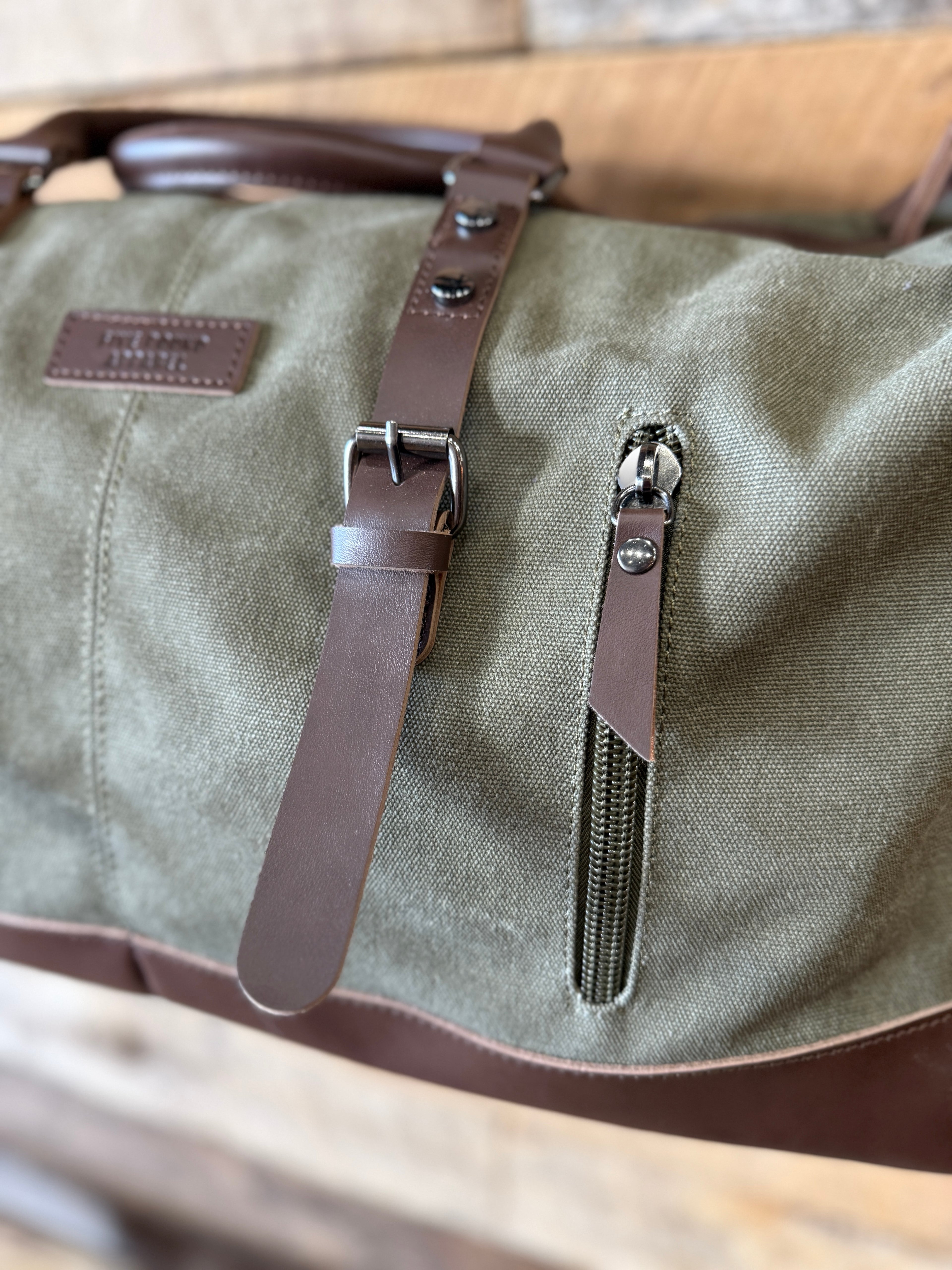Canvas Leather Weekender Duffle Bag | Travel, Gym & Carry-On Bag