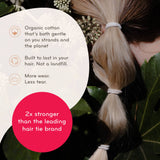 Plastic-free Round Hair Ties - Mini 12-pack - Black