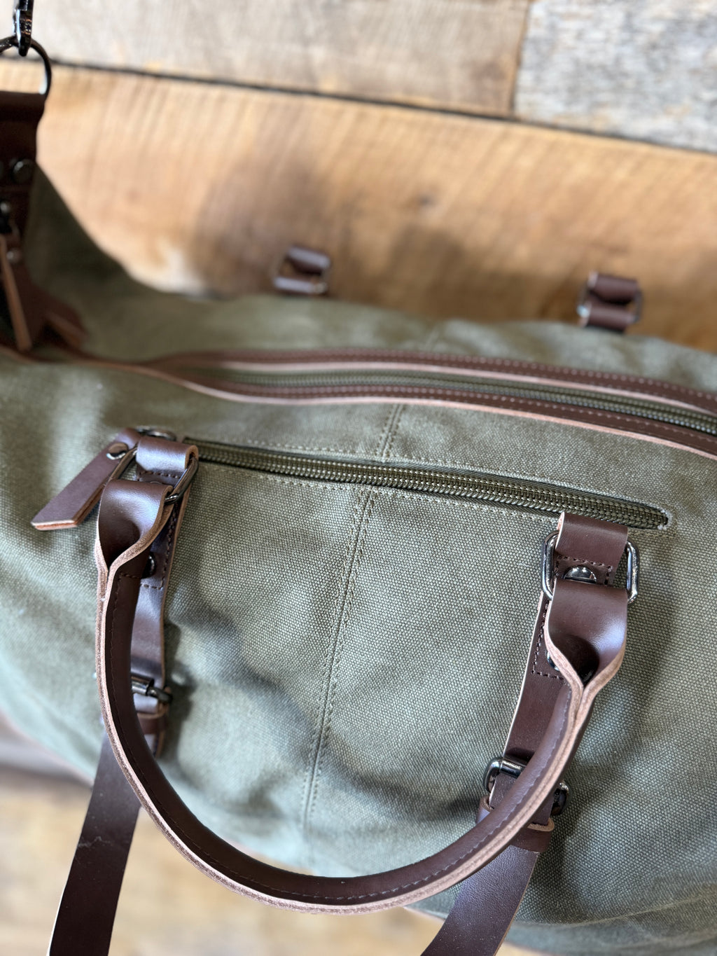 Canvas Leather Weekender Duffle Bag | Travel, Gym & Carry-On Bag