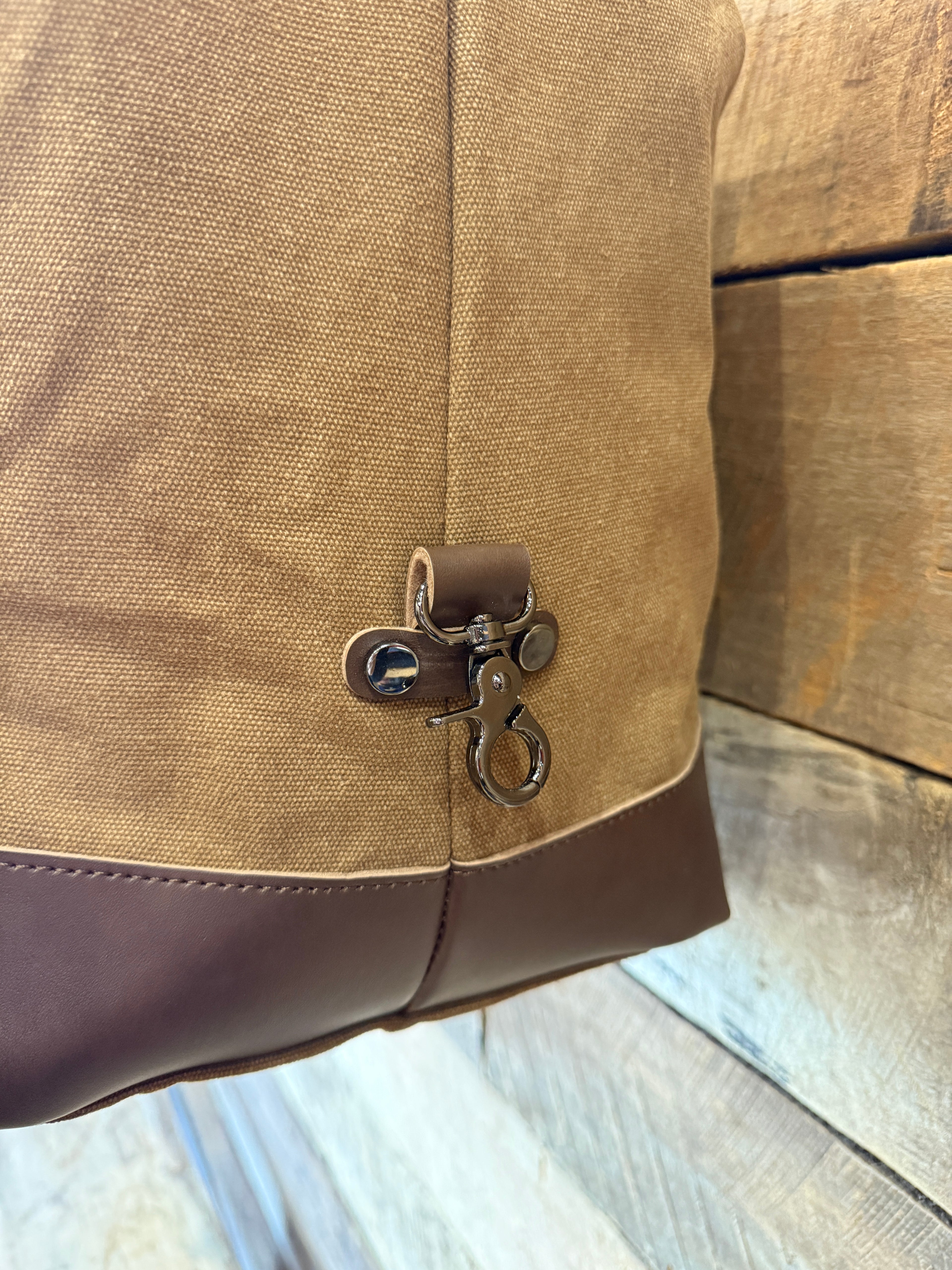 Canvas Leather Weekender Duffle Bag | Travel, Gym & Carry-On Bag