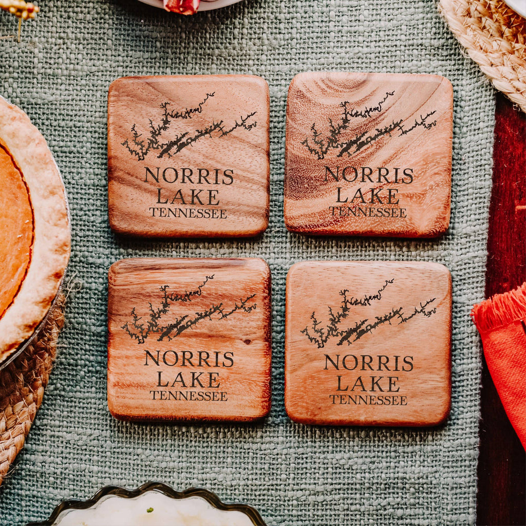 Tablerock Walnut Coasters  -  Set of 4