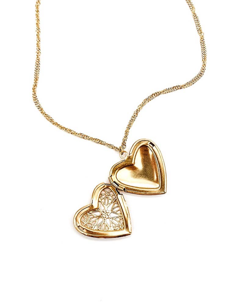 Thelma Heart Locket Necklace || Choose Style