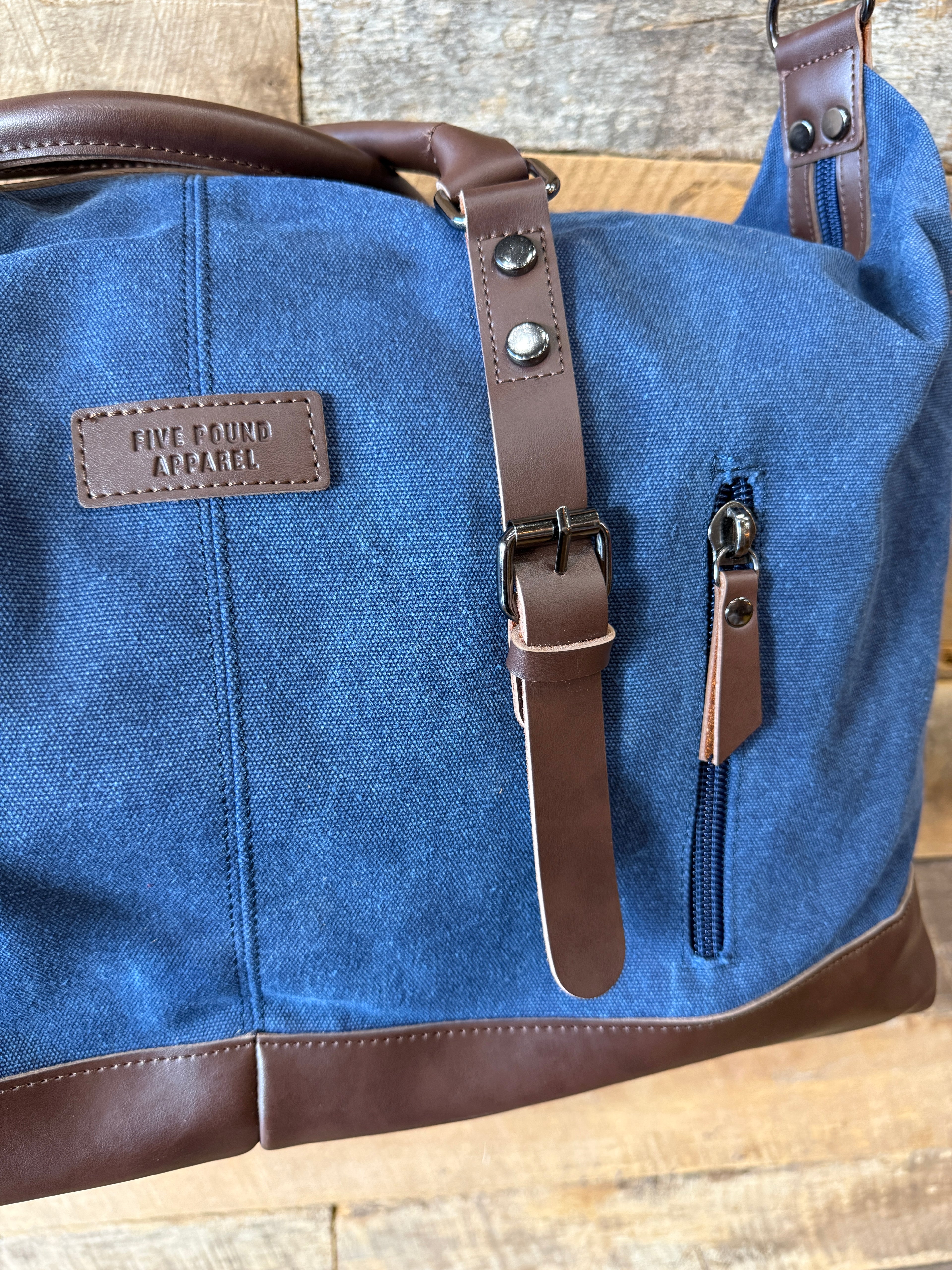 Canvas Leather Weekender Duffle Bag | Travel, Gym & Carry-On Bag