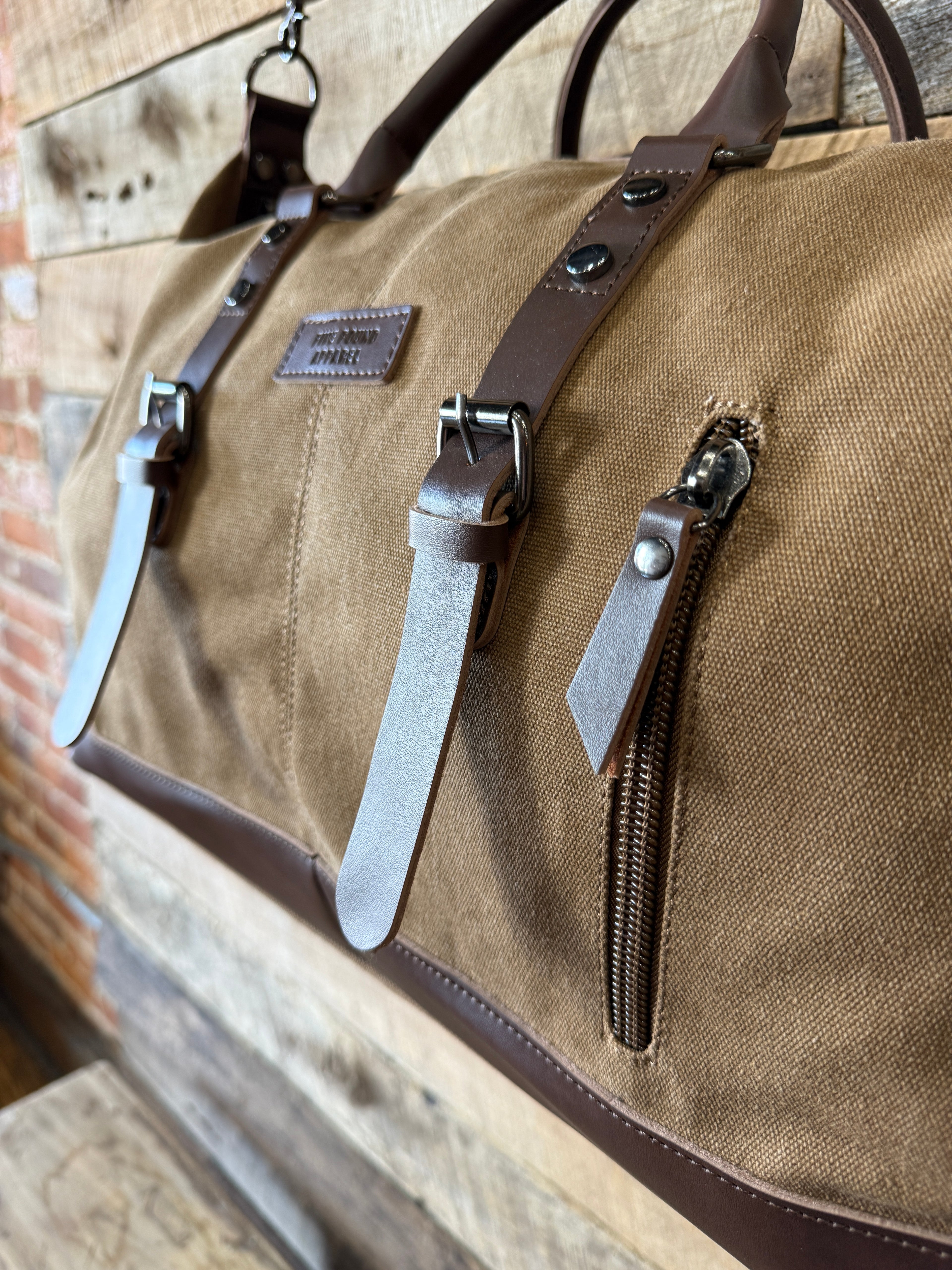 Canvas Leather Weekender Duffle Bag | Travel, Gym & Carry-On Bag