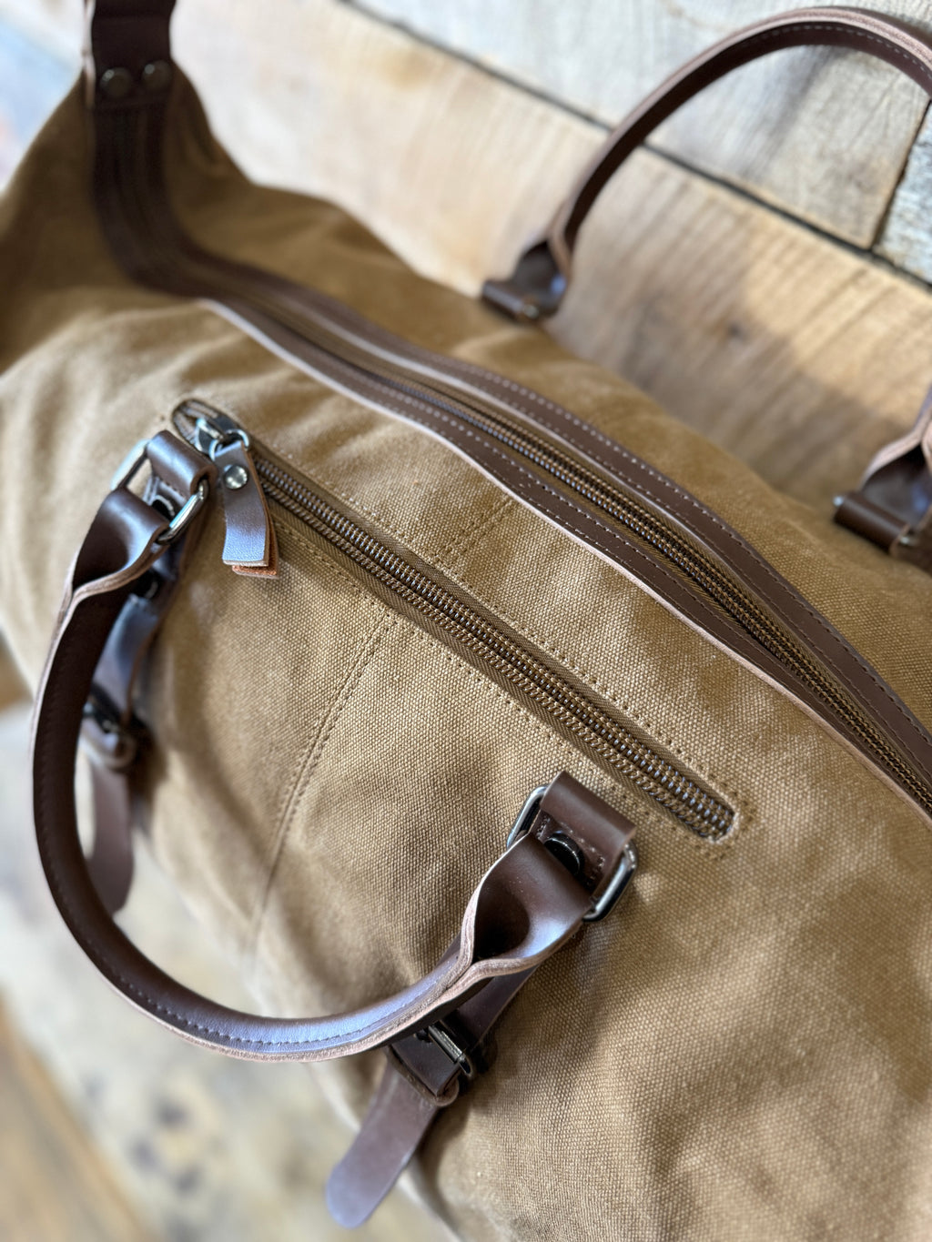 Canvas Leather Weekender Duffle Bag | Travel, Gym & Carry-On Bag