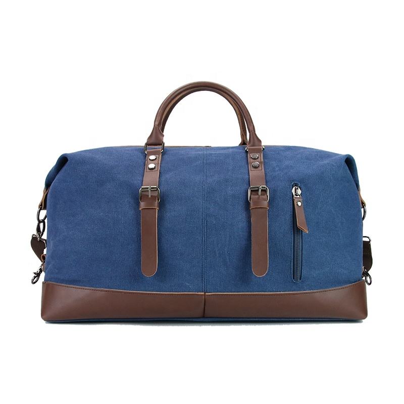 Canvas Leather Weekender Duffle Bag | Travel, Gym & Carry-On Bag