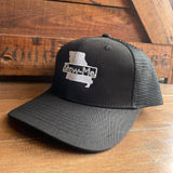 Platte Hat - Blk/Blk/White