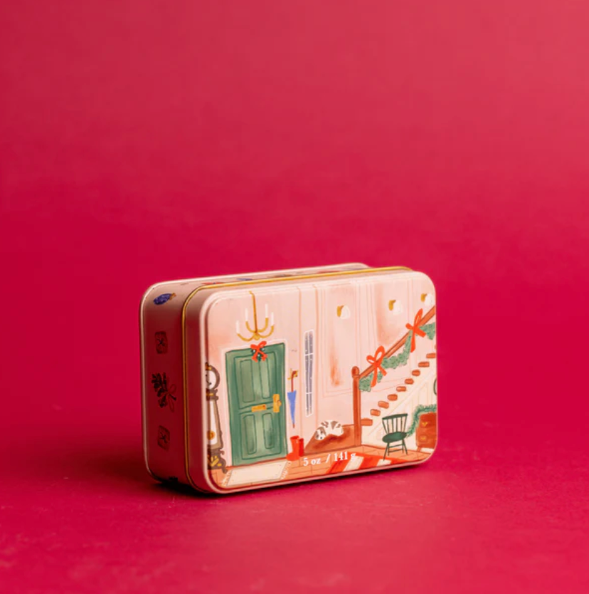 Christmas Tin Candle - Staircase