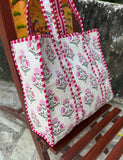 Handmade Cotton Quilted Market Bag