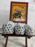 Hand Block Printed Bag Cotton Quilted Women's Zipper Pouches