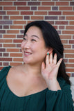 Christmas Light Studs - Green Shimmer // Christmas, Holiday, Jewelry, Earrings