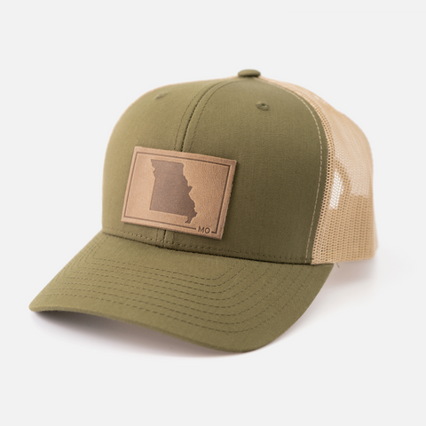 Missouri Leather Patch Trucker Hat
