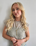 Vera Pear Crystal Cross Necklace