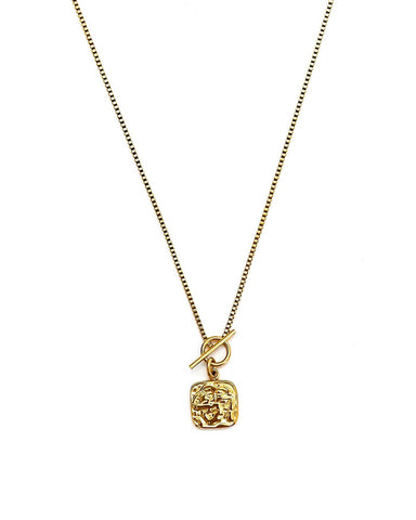 Andrea Gold Toggle Pendant Necklace