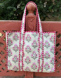 Handmade Cotton Quilted Market Bag
