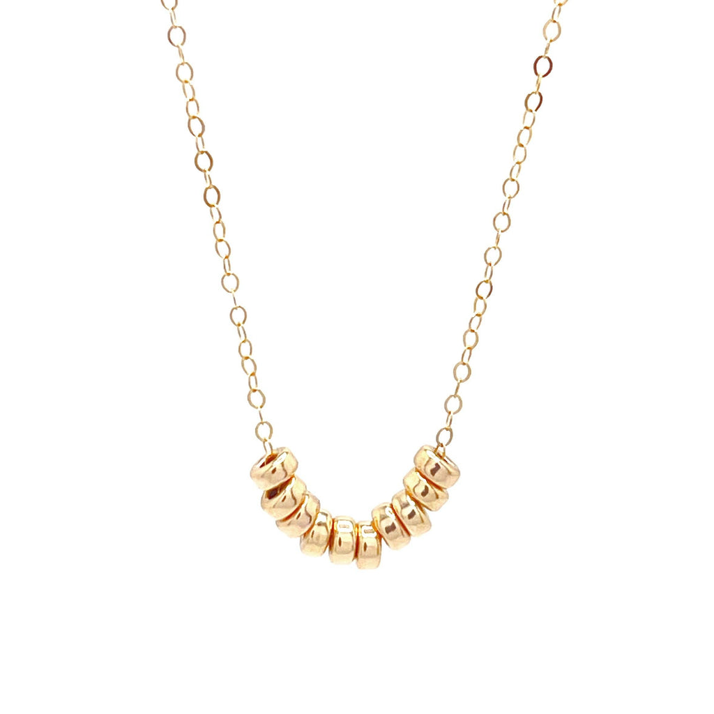 Roundel Bead Necklace | 14k Gold Fill & Sterling Silver
