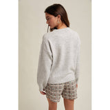 'JOY' SEQUIN CANDY CANE SWEATER / WL25-11114