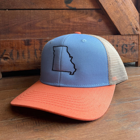 Worth Hat - Blue/Coral