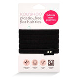 Plastic-free Flat Hair Ties - Black