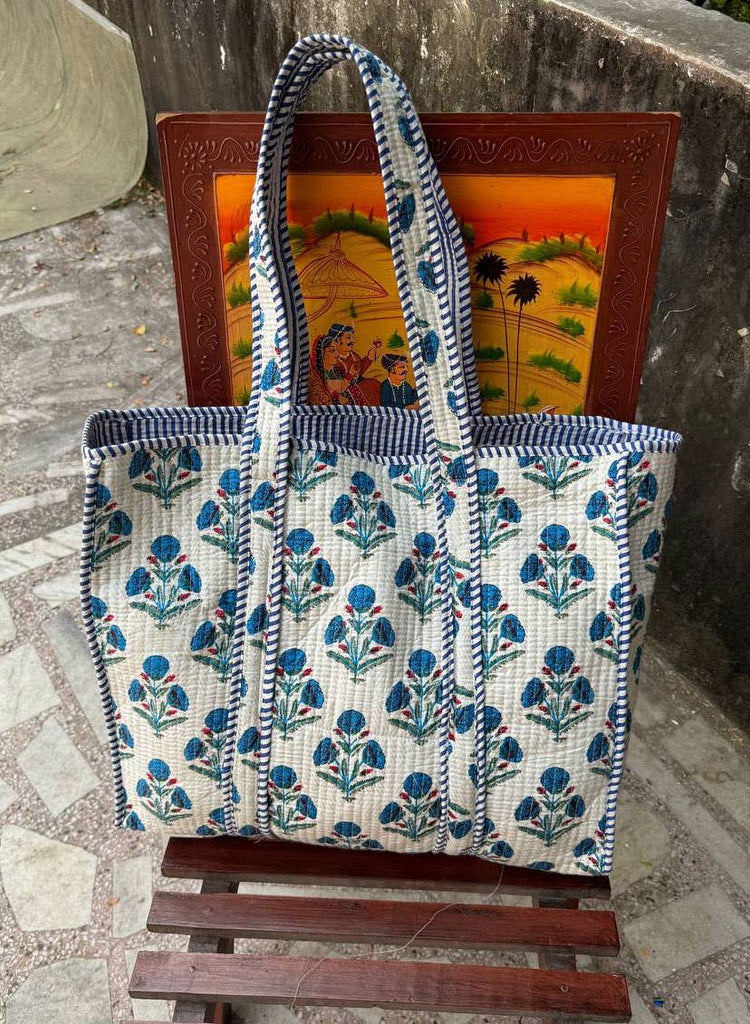 Handmade Cotton Quilted Market Bag