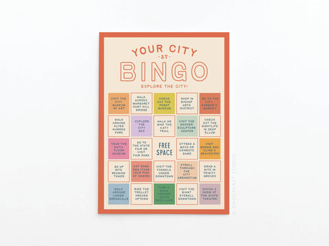 Custom City Explorer Bingo Card