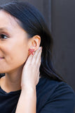 Bow Studs - Red Glitter // Jewelry, Earrings, Game Day, Christmas