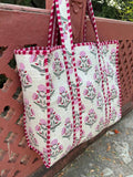 Handmade Cotton Quilted Market Bag