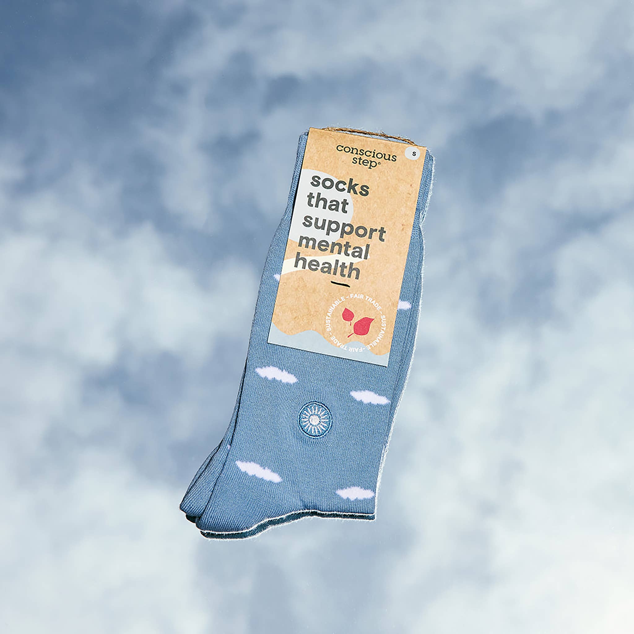 Socks that Support Mental Health (Floating Clouds)