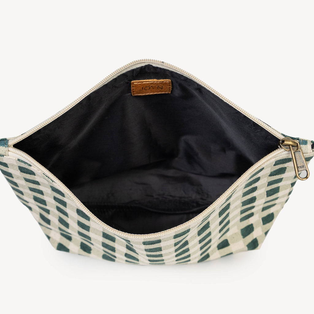 Large Waterproof Pouch - Evergreen Gingham