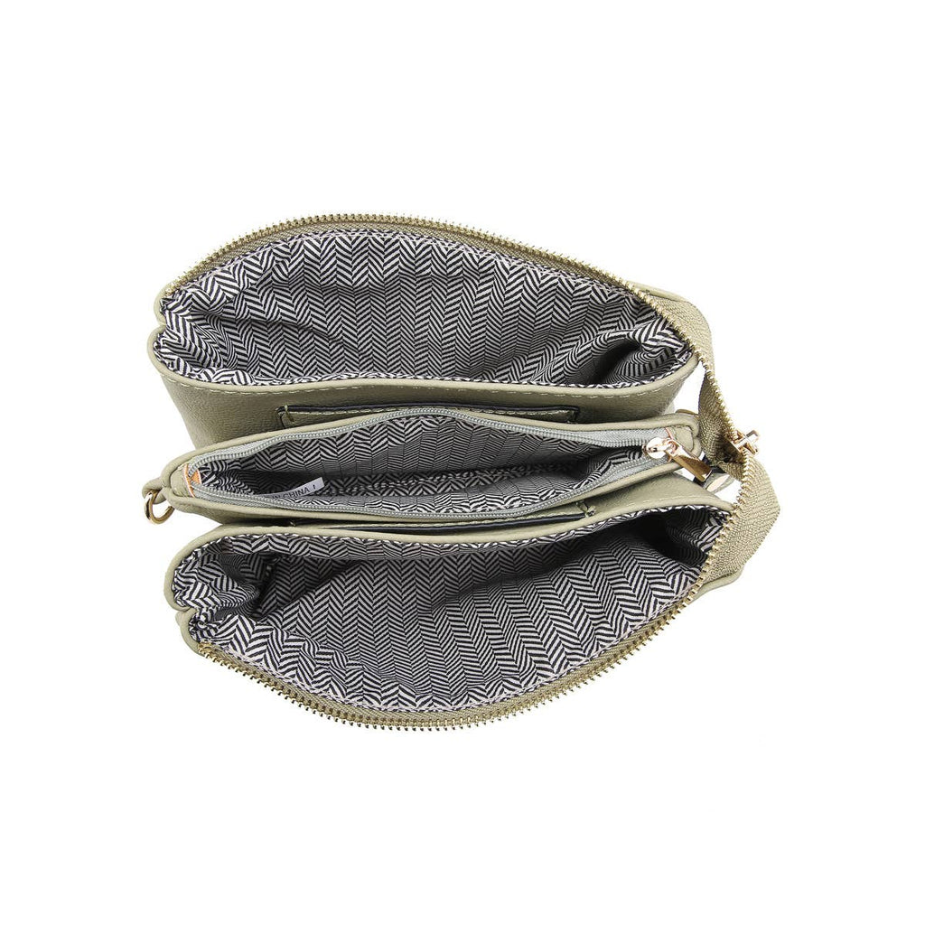 Riley Suede Crossbody/Wristlet