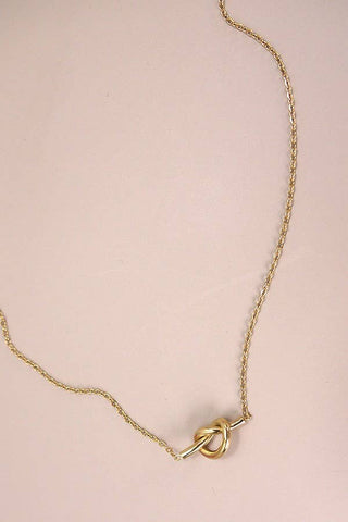 TITANIUM  STEEL NON-TARNISH KNOTTED NECKLACE | 40NK337