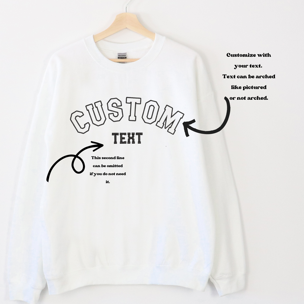 Custom Embroidered Sweatshirt, Embroidered, Custom Logo